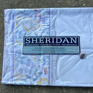 Sheridan King Size Pillowcase Pair Vintage Floral White Sanctuary Made Australia